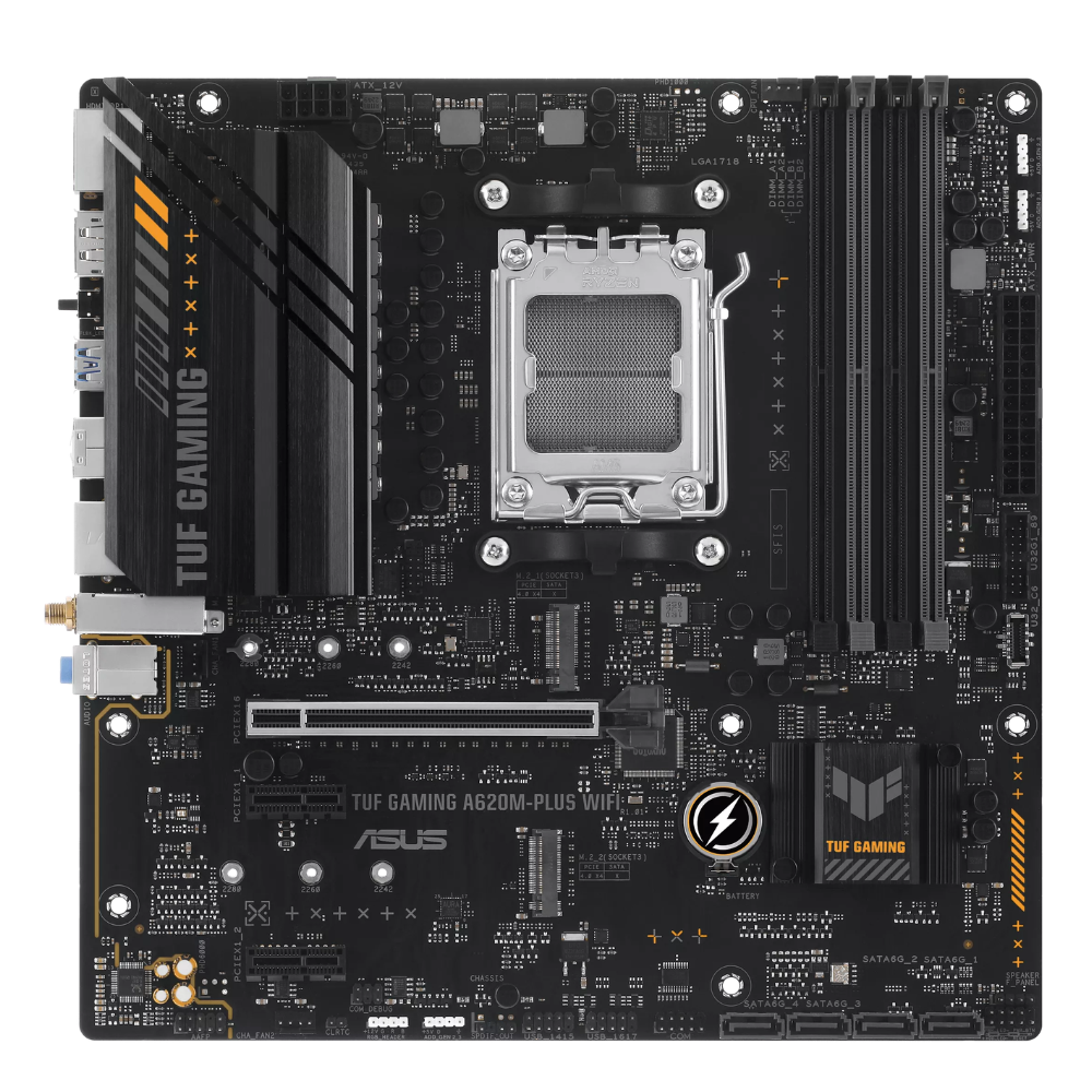 Tarjeta Made ASUS Tuf Gaming A620M-Plus Wifi, DDR5, Wifi, Micro ATX.