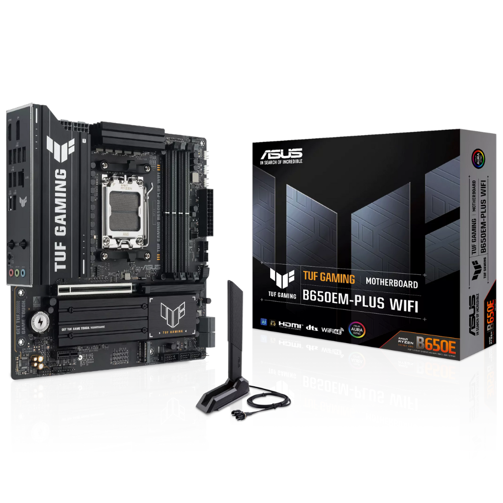 Tarjeta Madre Asus Tuf Gaming B650EM-Plus Wifi | Micro-ATX, DDR5.