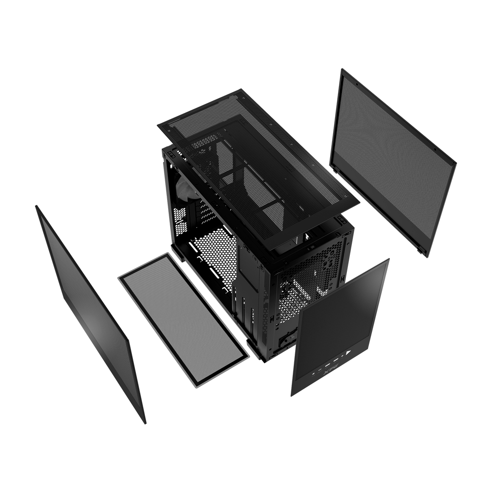 Gabinete XPG Valor Mesh Nano, Micro-ATX, Incluye 1 Ventilador, Negro