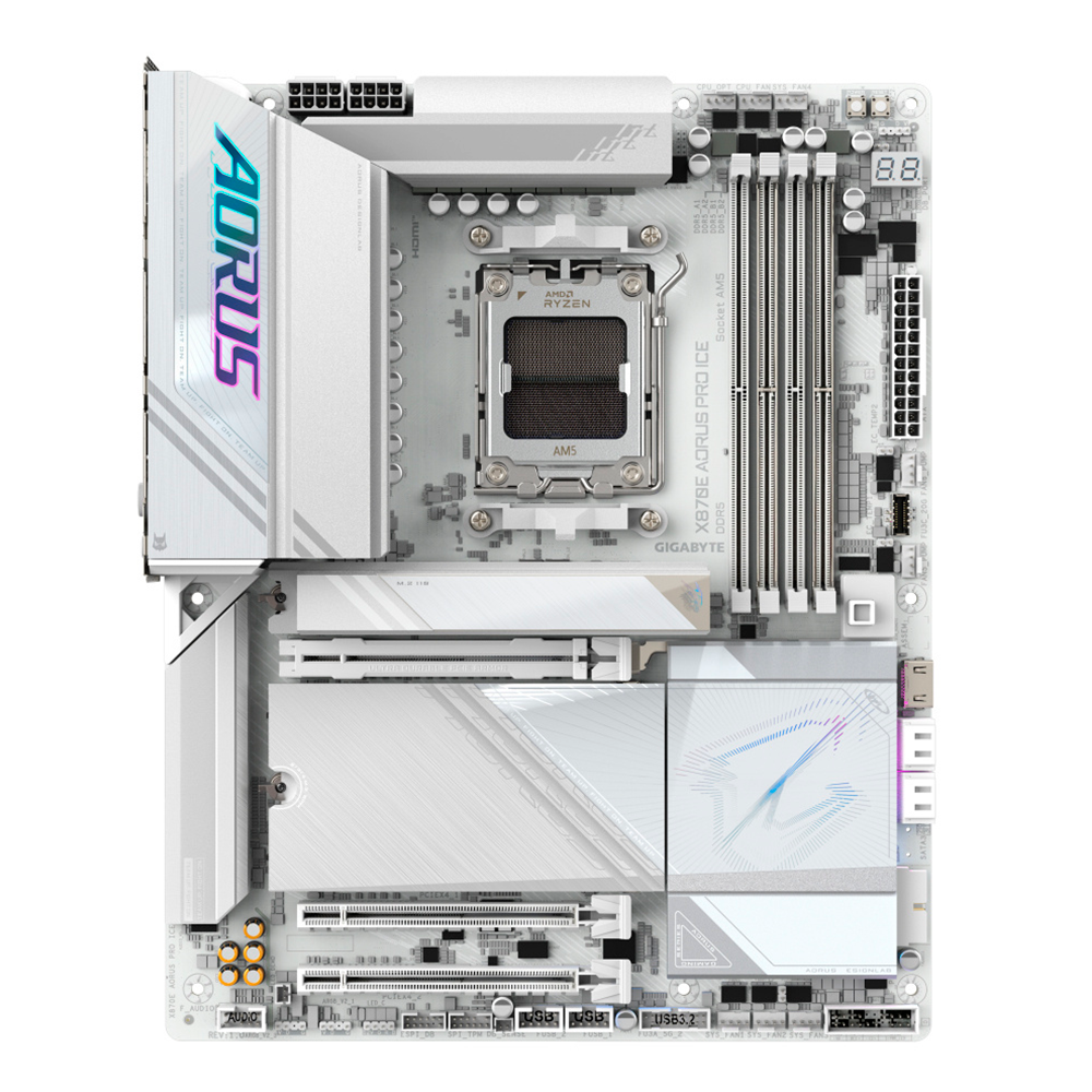 Tarjeta Madre Gigabyte X870E A Pro X Ice, Socket Am5, Hdmi, Wifi, Atx
