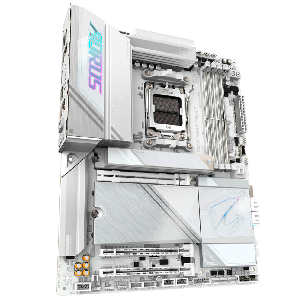 Tarjeta Madre Gigabyte X870E A Pro X Ice, Socket Am5, Hdmi, Wifi, Atx