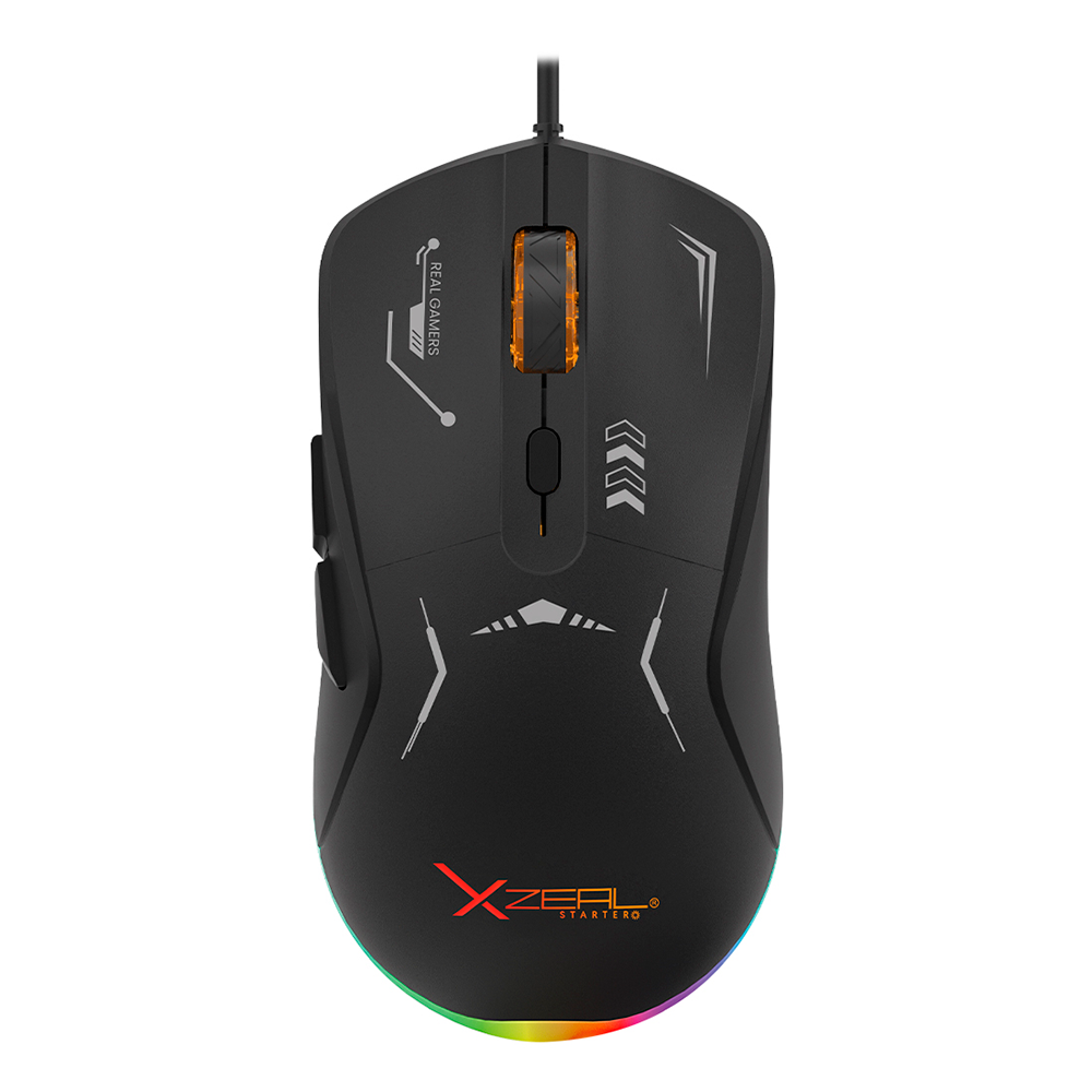 Mouse XZEAL XST-401, 6 Botones, RGB, 7200DPI, Negro.