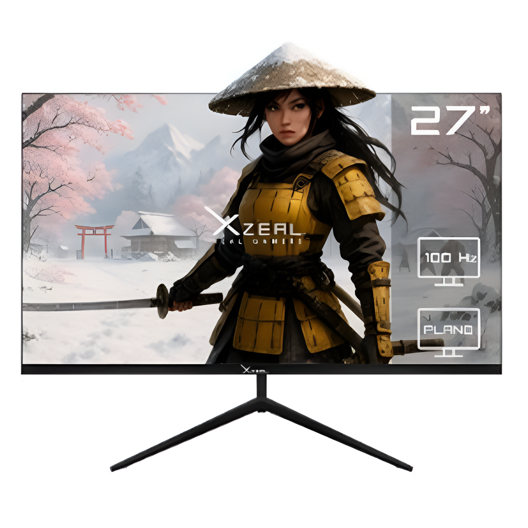 Monitor Led Xzeal 27", 1920x1080 Full HD, 100HZ, Plano, Negro