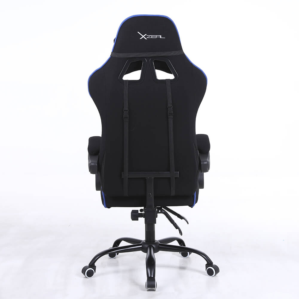 Silla Gamer Xzeal Tela, Reclinable 140°, Hasta 115kg, Negro/Azul