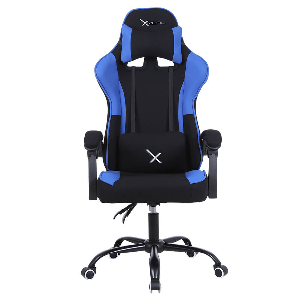 Silla Gamer Xzeal Tela, Reclinable 140°, Hasta 115kg, Negro/Azul