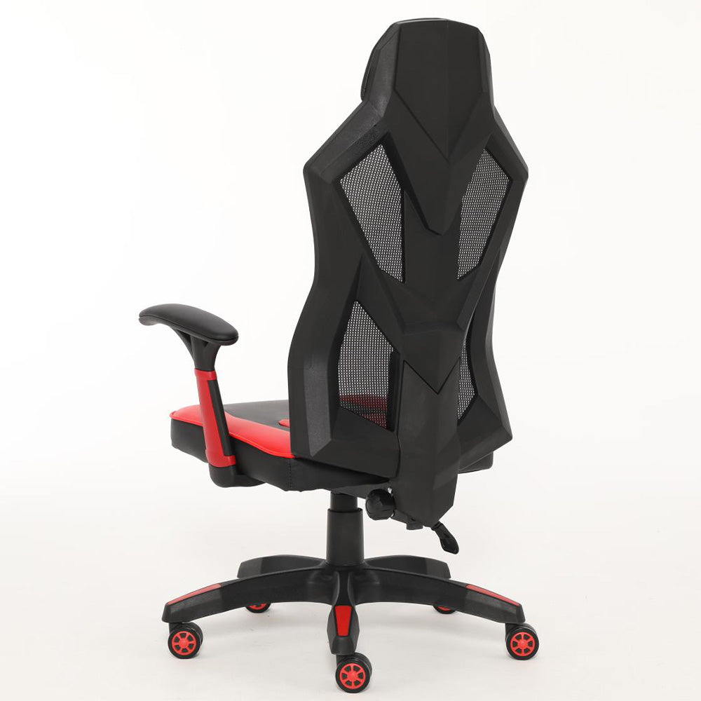 Silla Gamer Xzeal Malla Con Vinil, Reclinable 150°, Hasta 100Kg, Negro/Rojo