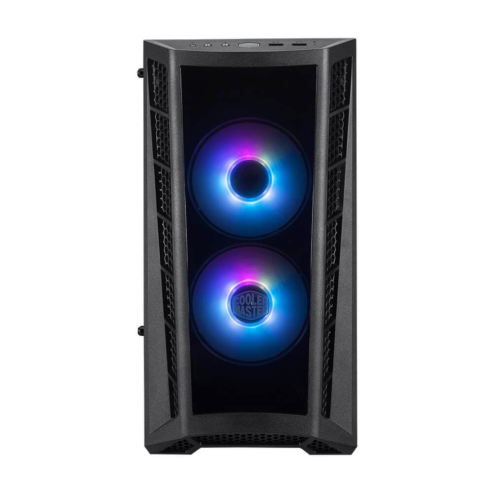 Gabinete Cooler MB320L ARGB - Micro ATX - Incluye 2 Ventiladores - Negro