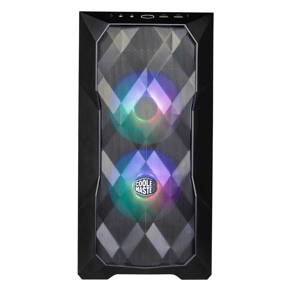 Gabinete Cooler TD300 Mesh ARGB Micro ATX Incluye 2 Ventiladores Negro
