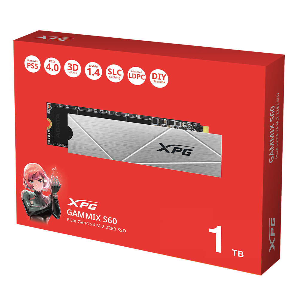 Unidad De Estado Sólido M.2 XPG GAMMIX S60 1TB PCIe 4.0