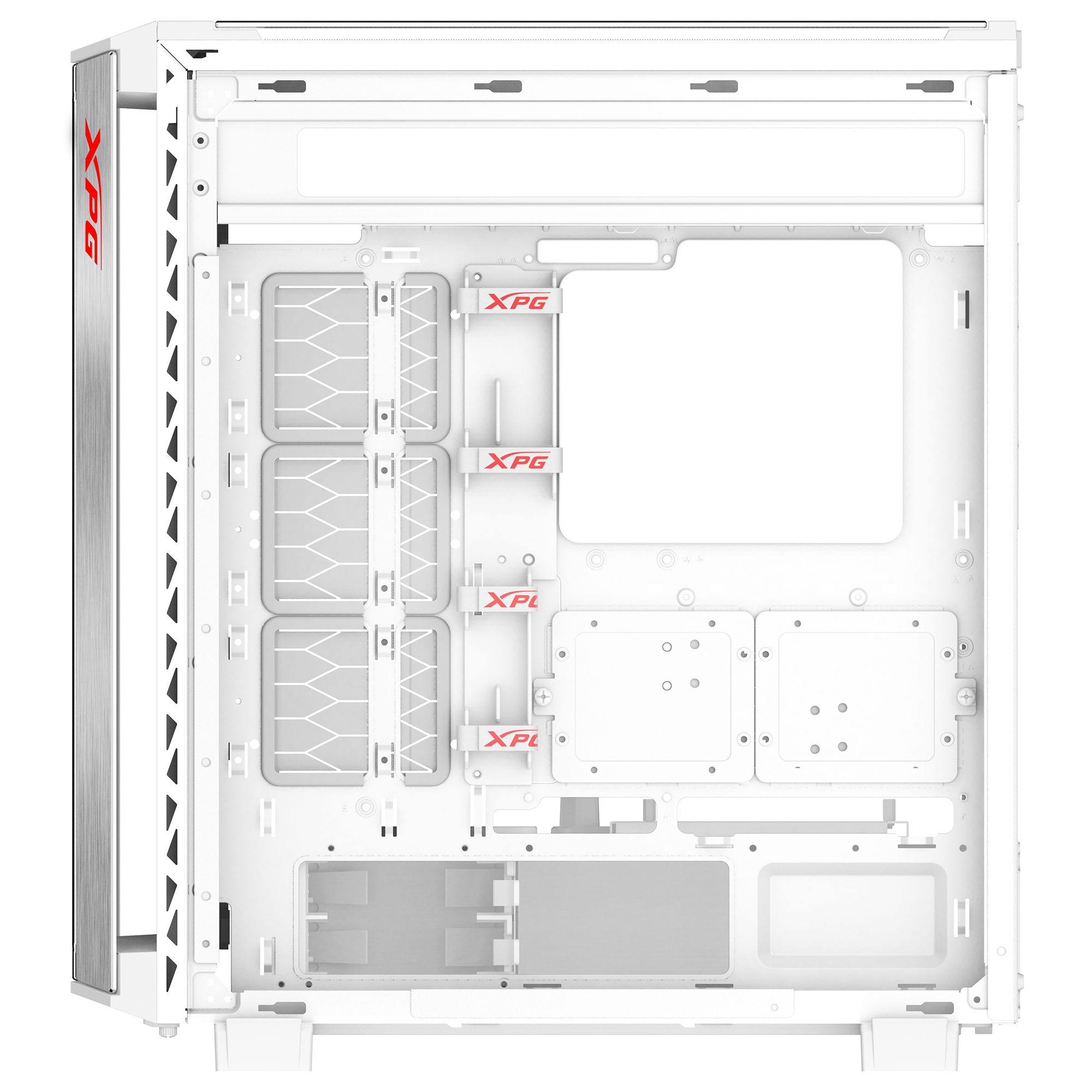 Gabinete ADATA XPG Battlecruiser II ST Mid Tower Cristal Templado 4 Ventiladores Blanco