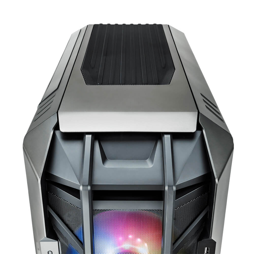Gabinete Cooler Master HAF700 Titanium ARGB E-ATX Incluye 5 Ventiladores Negro