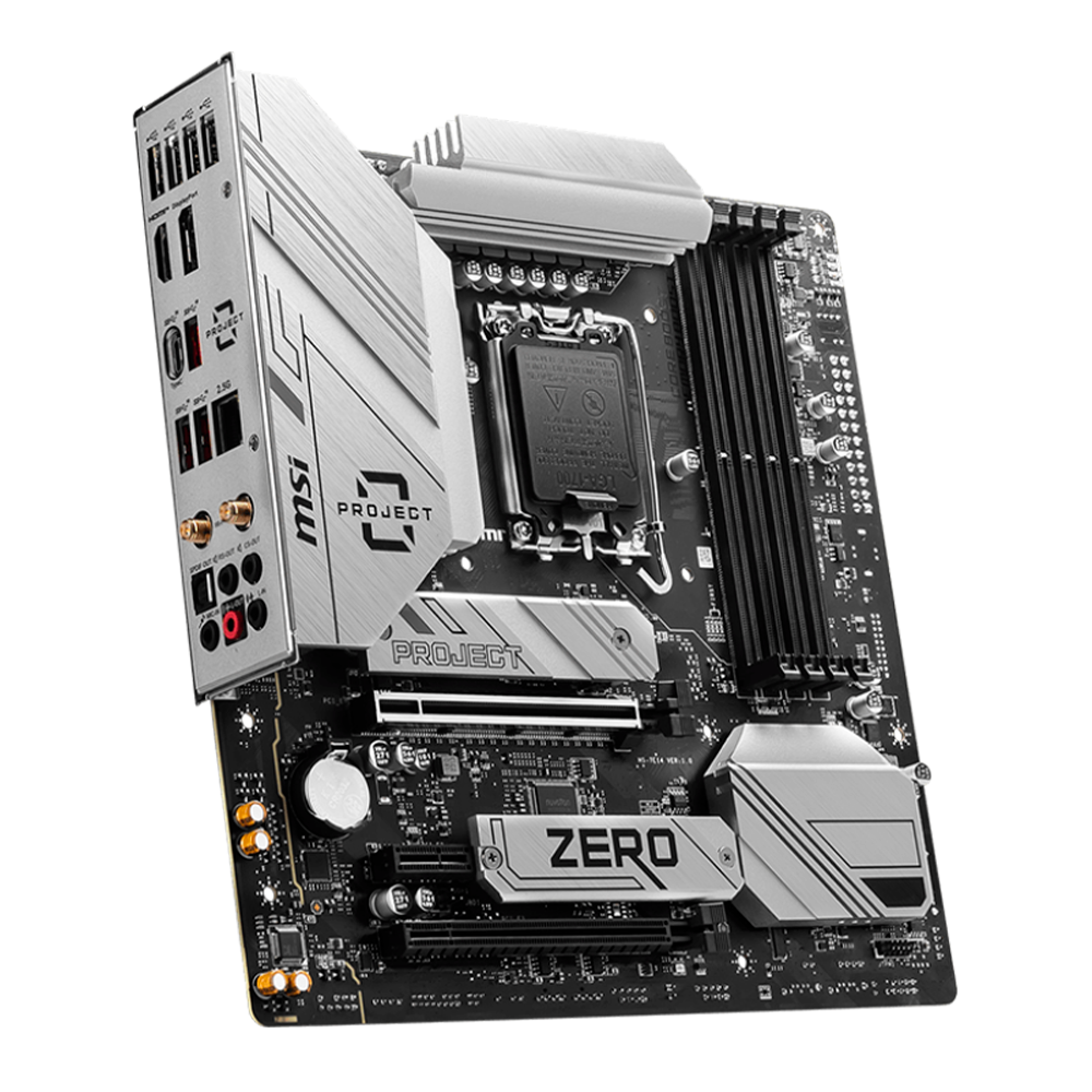 Tarjeta Madre MSI B760M Project Zero - LGA 1700 - Micro ATX - Compatible con DDR5