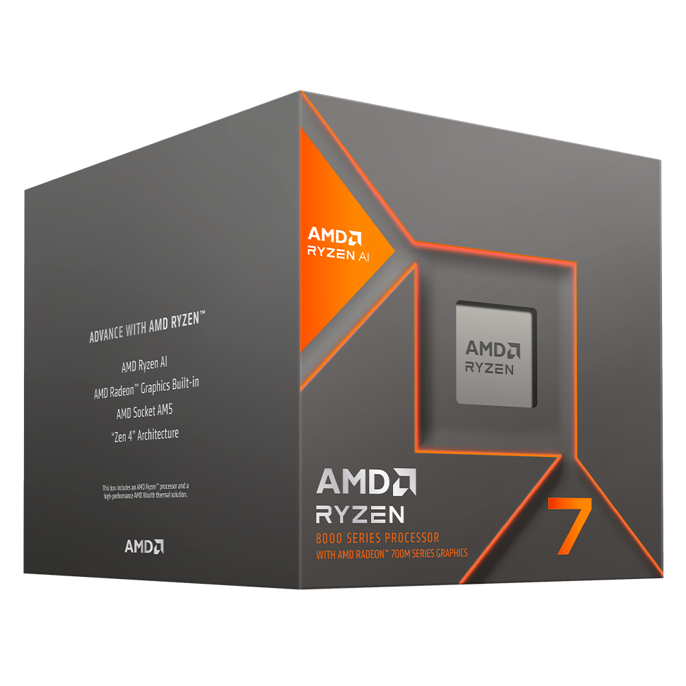Procesador AMD RYZEN 7 8700G con AMD Radeon Graphics- S-AM5- 5.10GHz- 8 Nucleos- Incluye Disipador