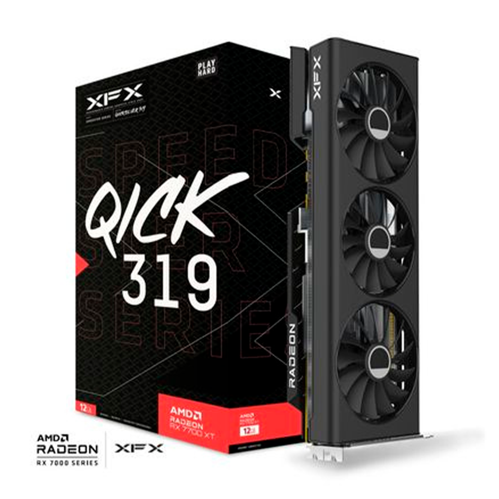 Tarjeta de Video XFX AMD RADEON RX 7700 XT Speedster Qick 319 - 12GB