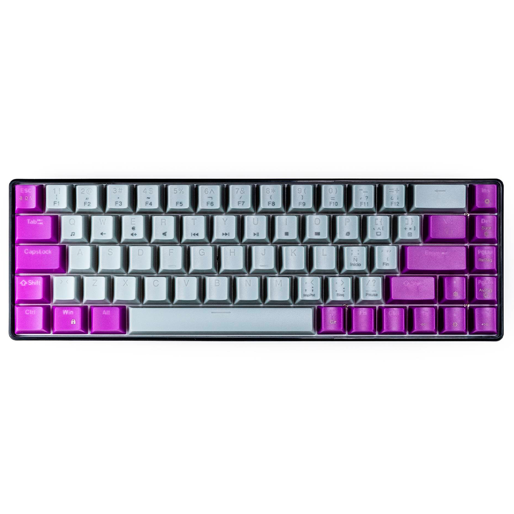 Teclado Naceb NA-0963G Mecánico, RGB | Teclas Gris Con Extra Teclas Intercambiables