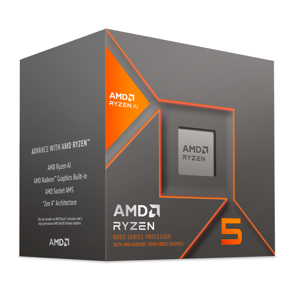 Procesador AMD RYZEN 5 8500G con AMD Radeon Graphics- S-AM5- 5.00GHz- 6 Nucleos- Incluye Disipador