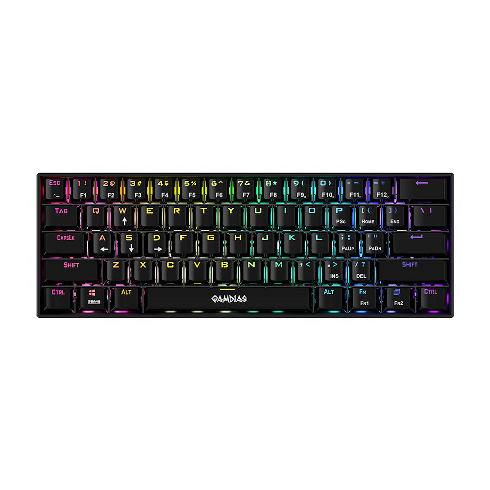 Teclado Gamdias Hermes E3 RGB 60% Black