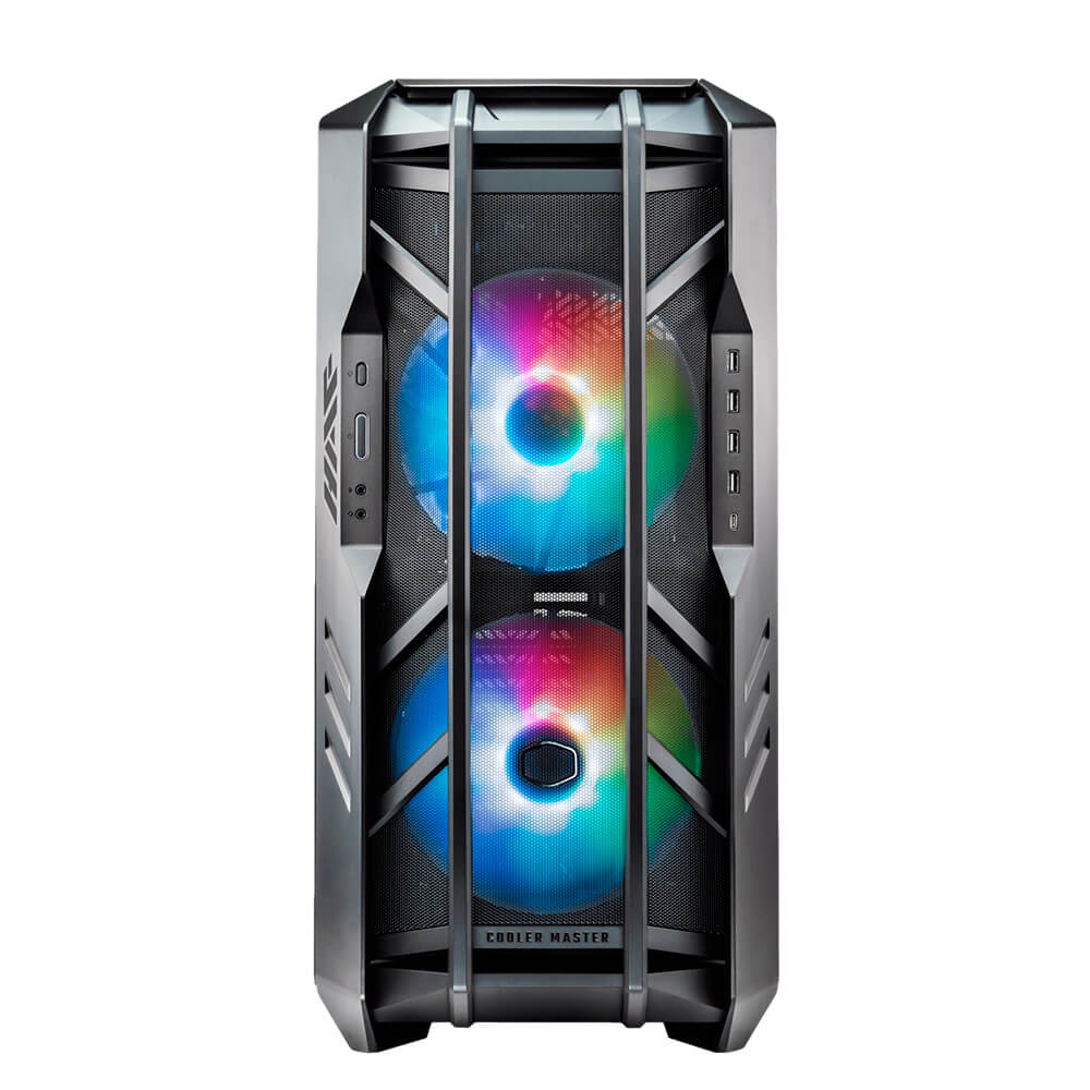 Gabinete Cooler Master HAF700 Titanium ARGB E-ATX Incluye 5 Ventiladores Negro
