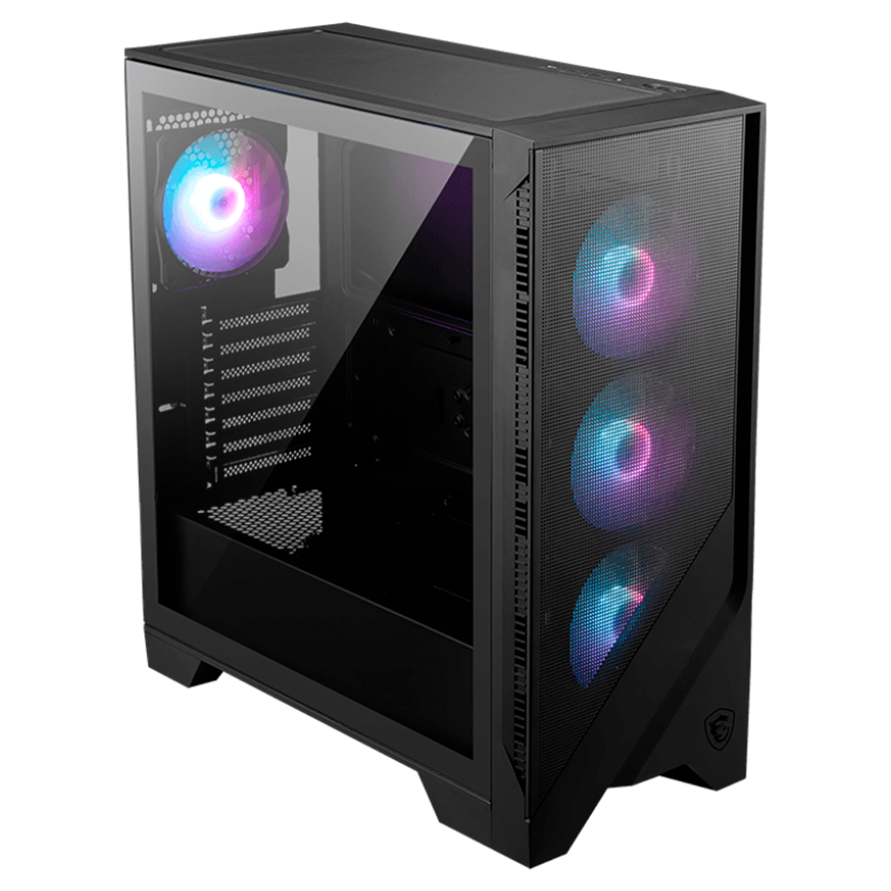 Gabinete MSI MAG FORGE 321R AIRFLOW RGB - ATX - Incluye 4 Ventiladores - Negro