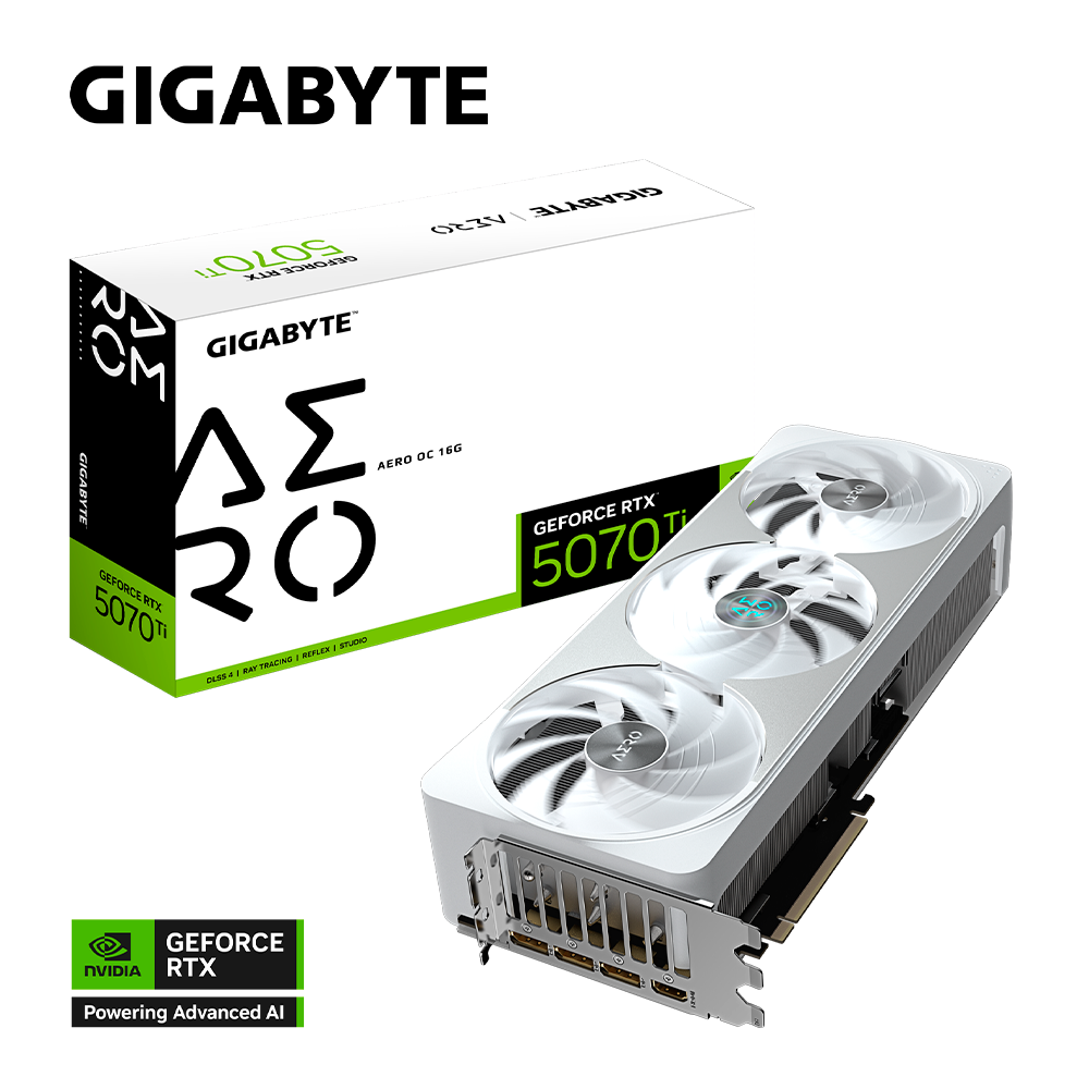 Tarjeta de Video GIGABYTE NVIDIA GeForce RTX 5070 Ti AERO 16GB