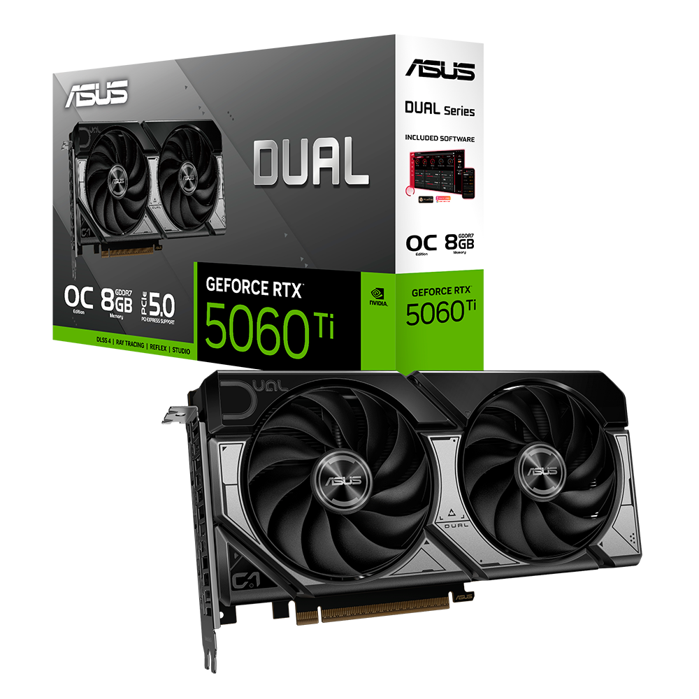 Tarjeta de Video ASUS GeForce RTX 5060 Ti DUAL 8GB