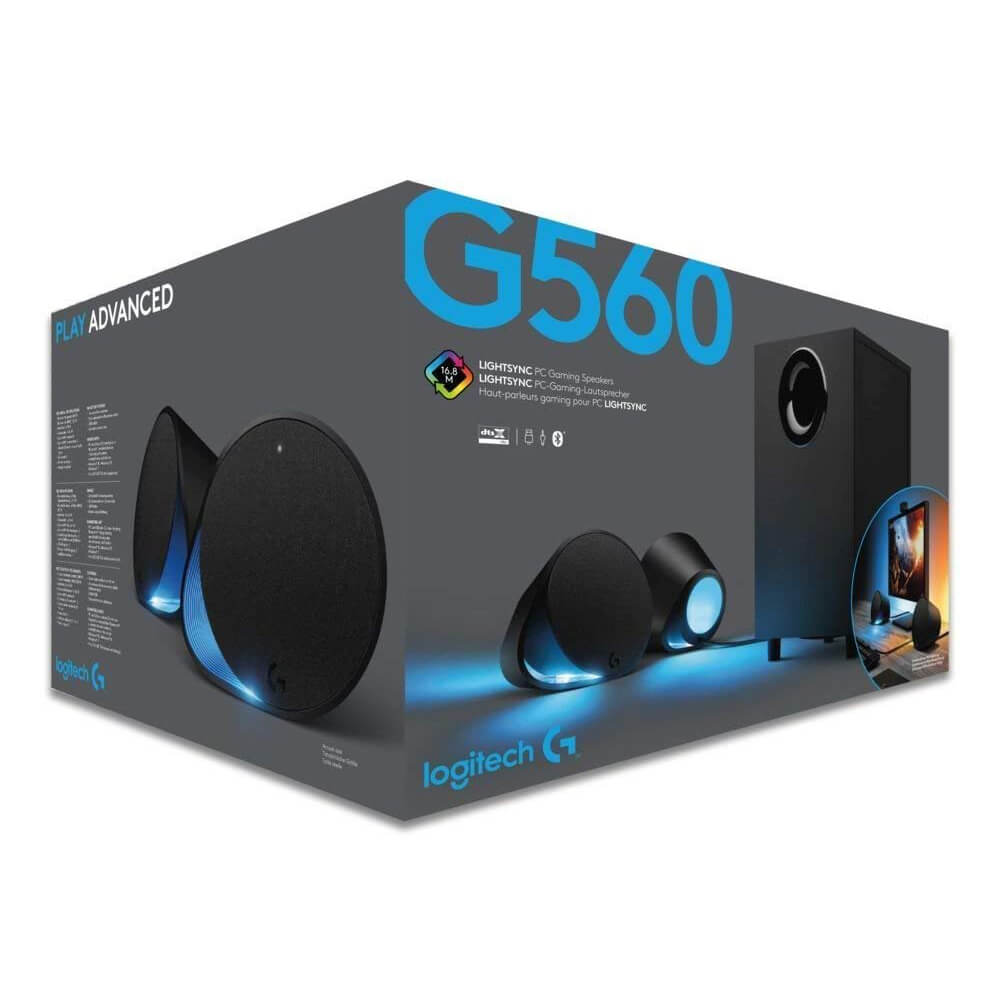 Bocinas Para Computadora Con Subwoofer Logitech Gaming G560 | Bluetooth | Inalámbrico | 2.1 | 120W RMS