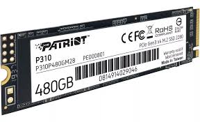 Unidad De Estado Sólido M.2 Patriot P310 Lite 480TB - PCIE 3.0