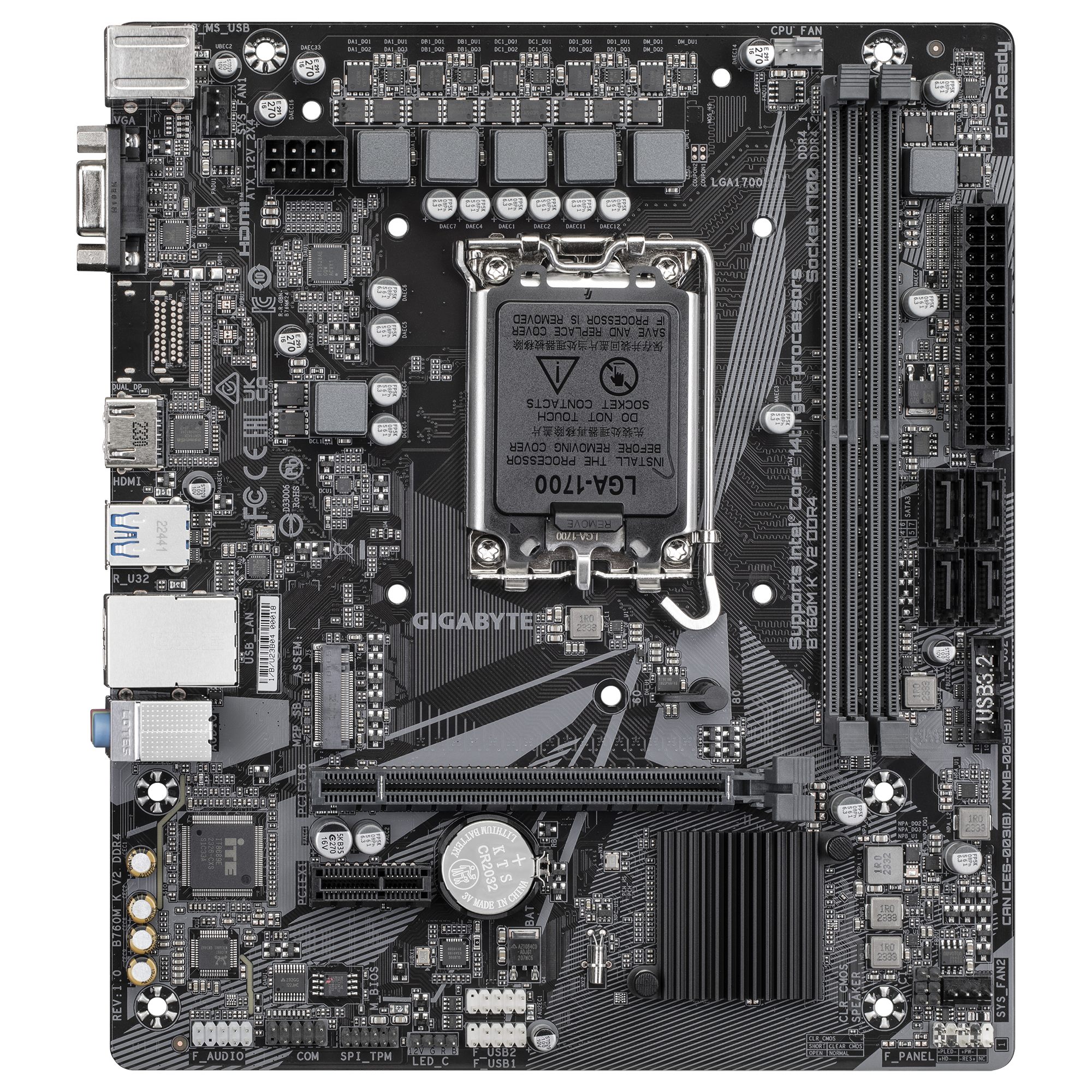 Tarjeta Madre GIGABYTE B760M K V2 | Socket AM5 | Micro ATX