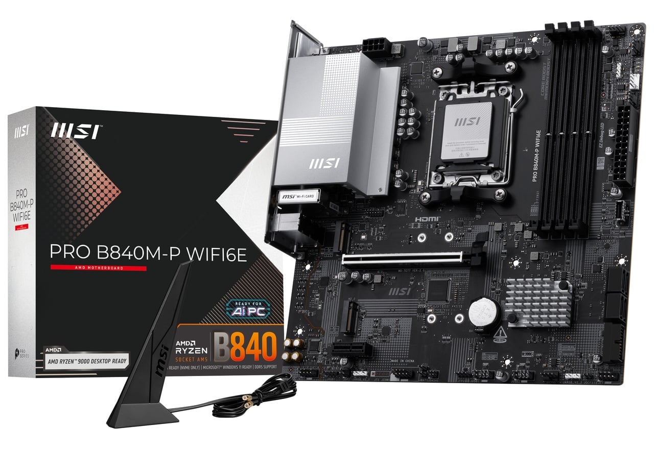 Tarjeta Madre MSI Pro B840M-P WIFI 6E | Socket AM5 | Micro ATX