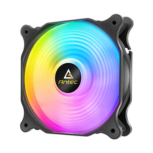 Kit 3 Ventiladores Antec F12 Racing 120mm Led RGB - Negro