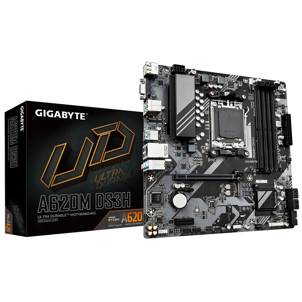 Tarjeta Madre GIGABYTE A620M DS3H | S-AM5 | ATX | Compatible con DDR5