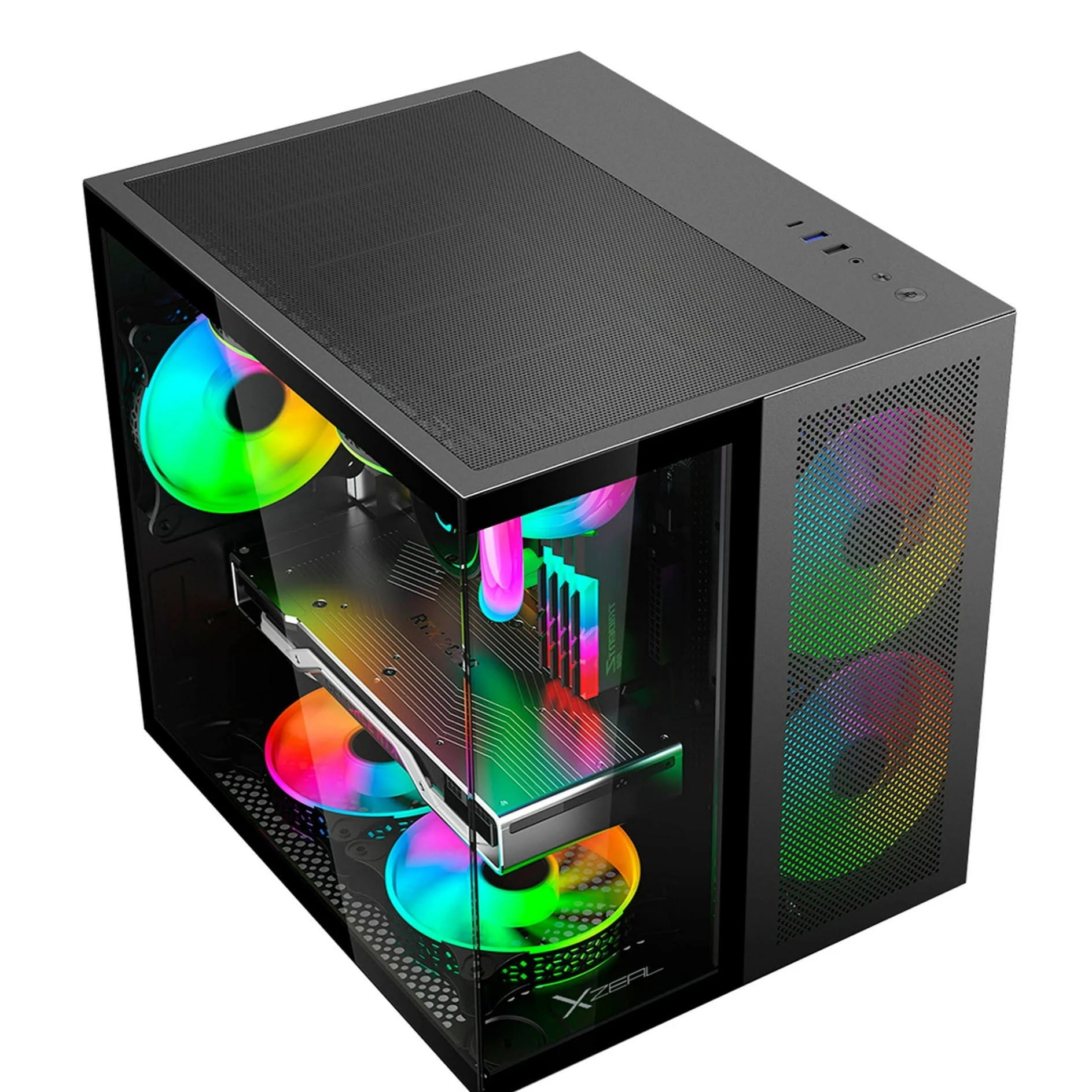 Gabinete XZEAL CXi1 Cubo Micro ATX Negro