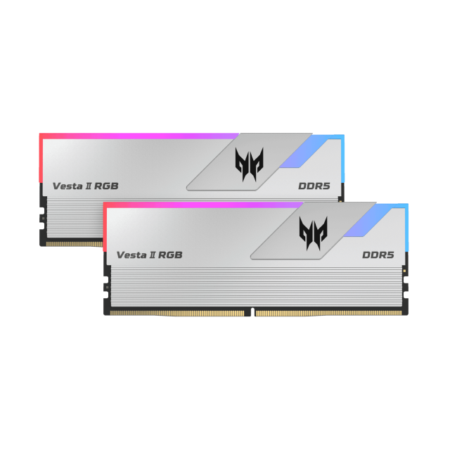 Kit de Memoria DIMM DDR5 Predator Hermes RGB Gaming 64GB (2x32GB) Blanco 6400 MTs CL32
