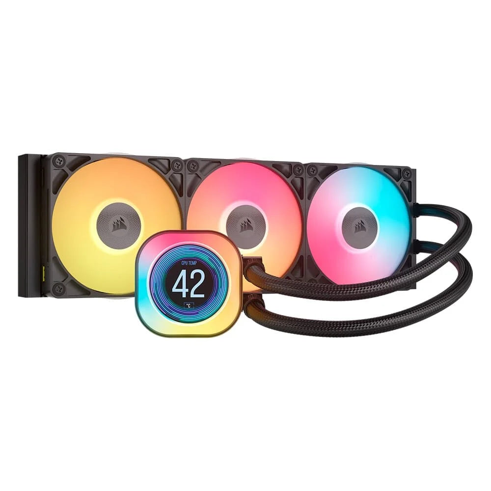 Enfriamiento Liquido Corsair iCUE Link Titan 360RX LCD 3 Fan 360mm Negro