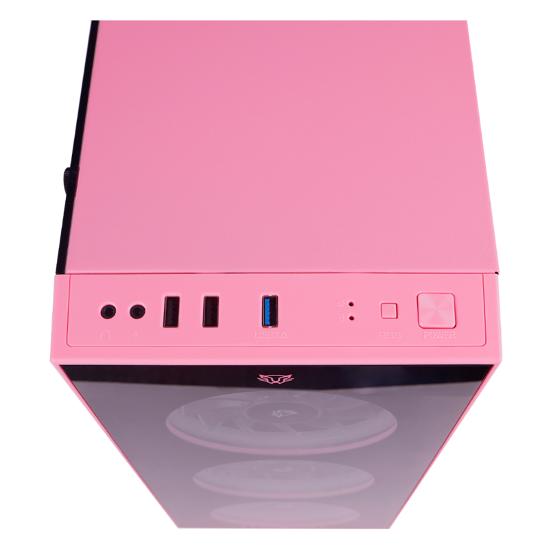 Gabinete Balam Rush Dragonfly GM320 - ATX - Negro/Rosa