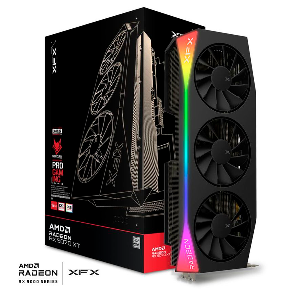 Tarjeta de Video XFX RX 9070 XT MERCURY OC 16GB