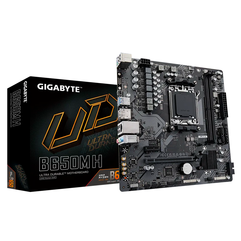 Tarjeta Madre GIGABYTE B650M H- S-AM5- Micro ATX- Compatible con DDR5
