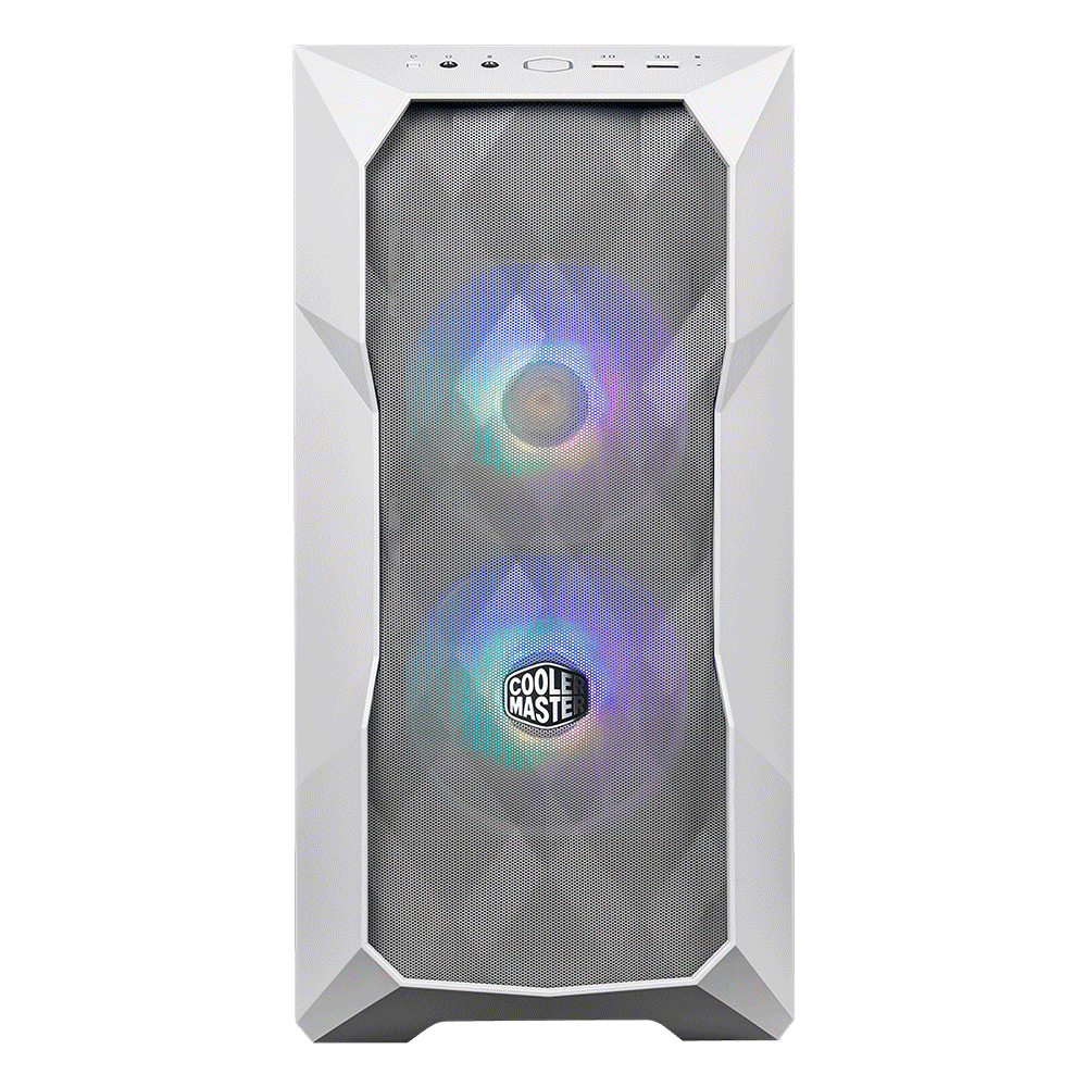 Gabinete Cooler TD300 Mesh ARGB- Micro ATX- Incluye 2 Ventiladores- Blanco