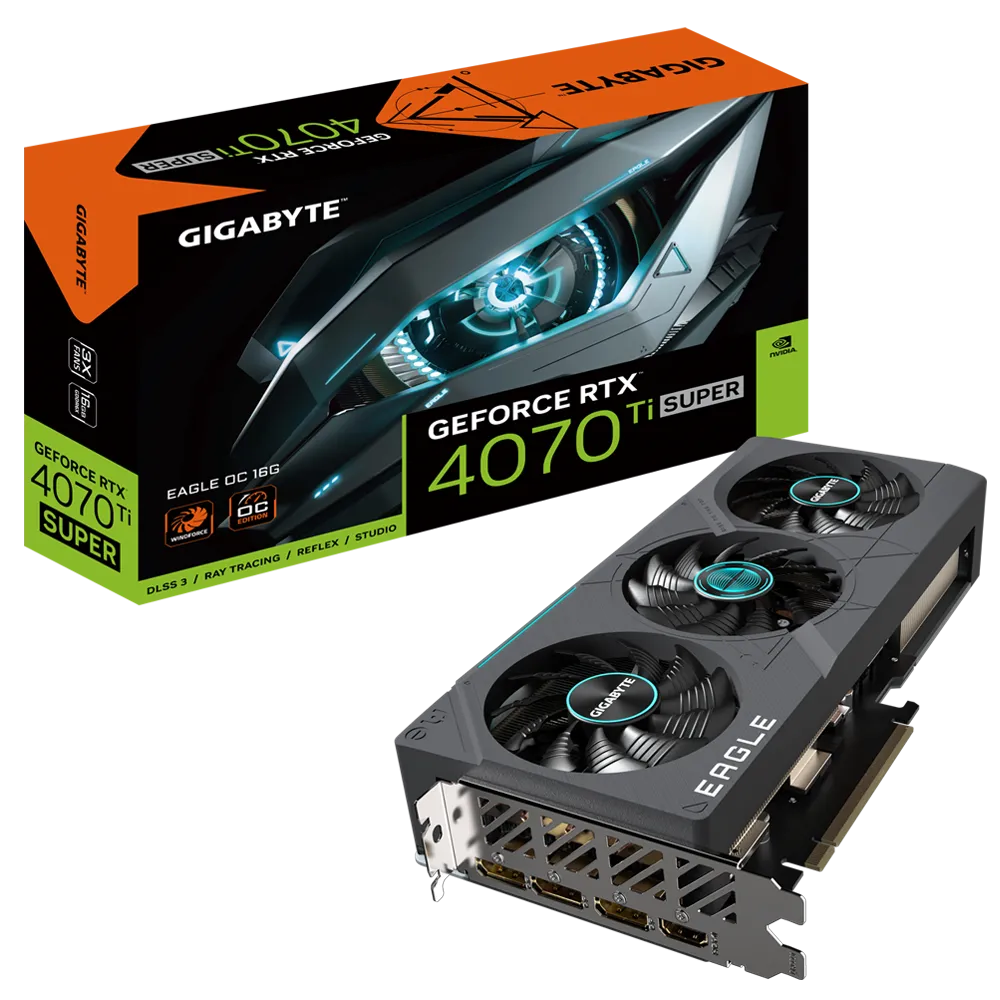 Tarjeta de Video GIGABYTE GeForce RTX 4070 Ti SUPER EAGLE OC 16GB