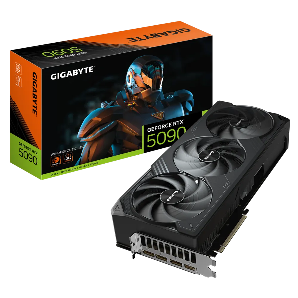 Tarjeta de Video GIGABYTE GeForce RTX 5090 WINDFORCE OC 32GB
