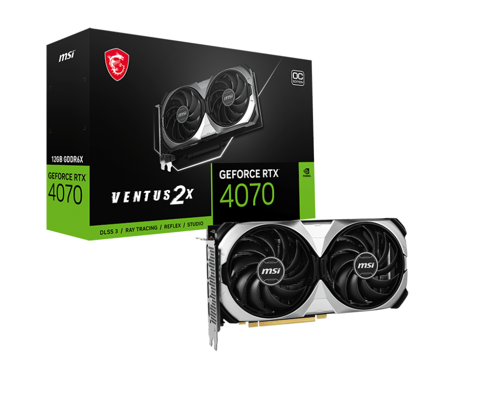 Tarjeta de Video MSI Geforce RTX 4070 Ventus 2X OC - 12GB - GDDR6X