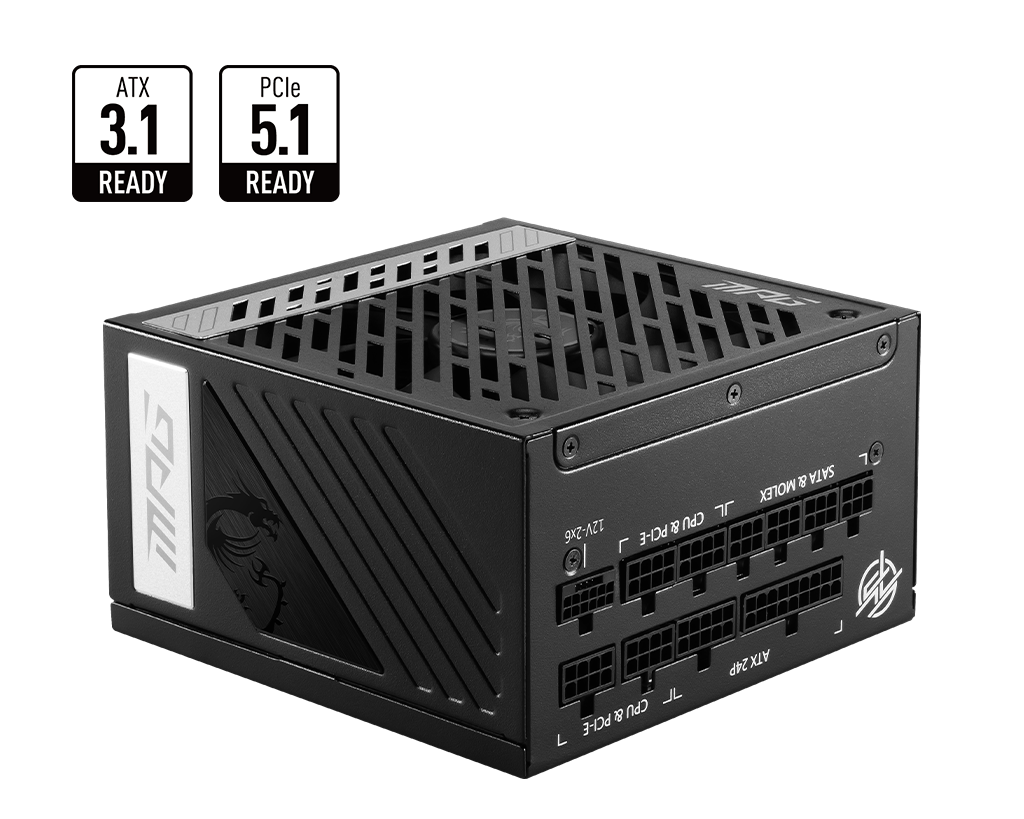 Fuente De Poder MSI A750G PCIE5 ATX 750W | PCI 580 Plus Gold | Negro