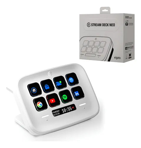 Teclado Elgato Stream Deck Neo | 8 Teclas | Alámbrico | USB | Blanco