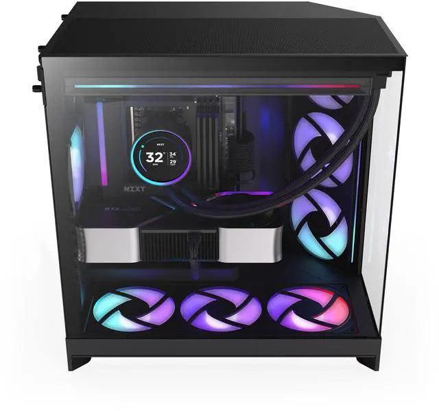 Gabinete NZXT H9 Flow RGB - E-ATX - Negro