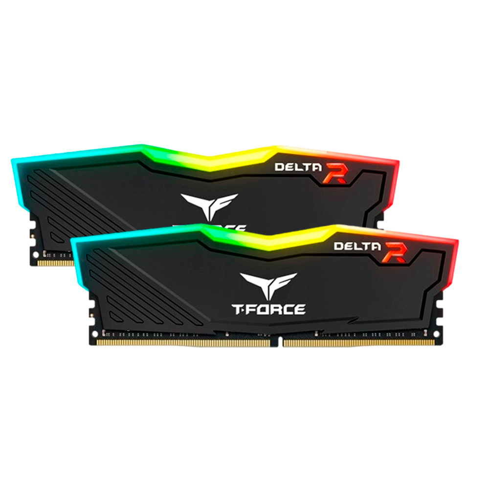 Kit Memoria RAM TEAMGROUP T FORCE DELTA RGB DDR4 32GB 2x16 3200MHZ