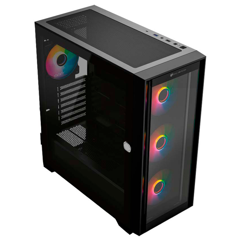 Gabinete Balam Rush Carbono Twin Mate 9000 - ATX - Color Negro