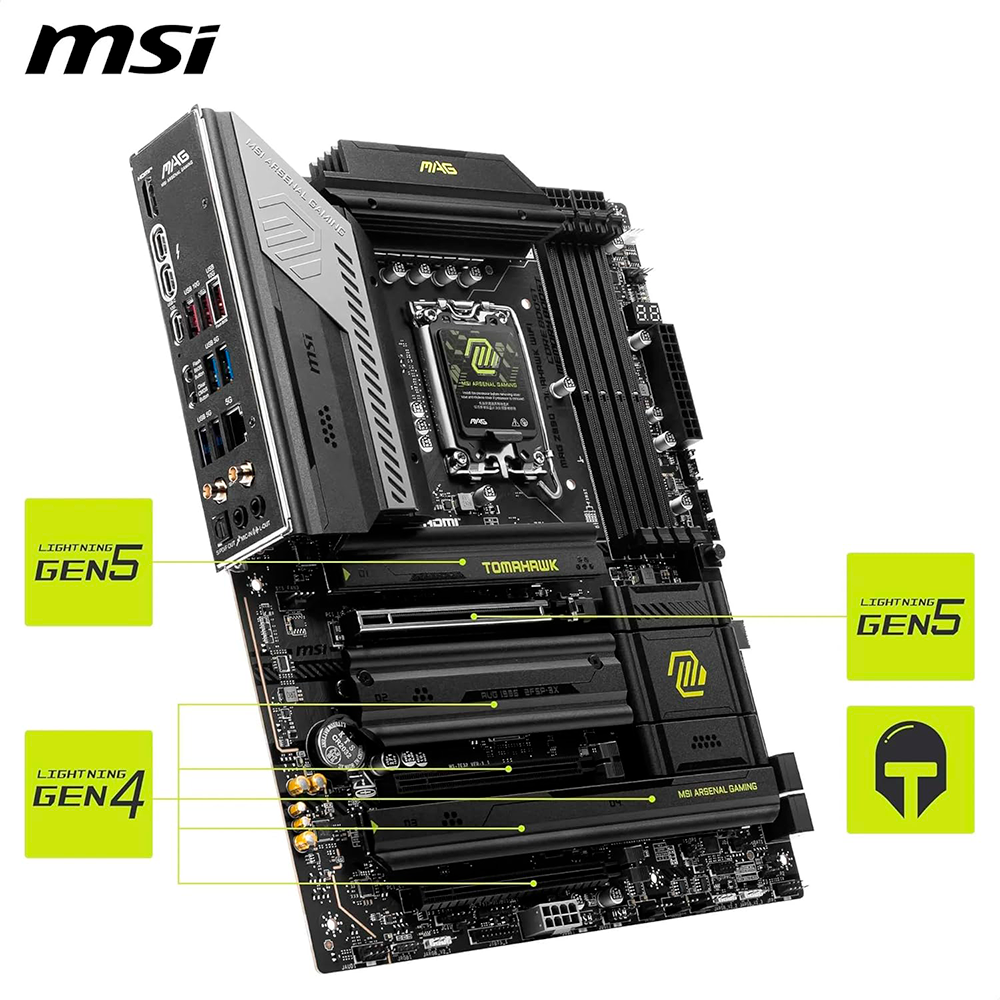 Tarjeta Madre MSI MAG Z890 TOMAHAWK WIFI, LGA 1851, ATX, Compatible con DDR5