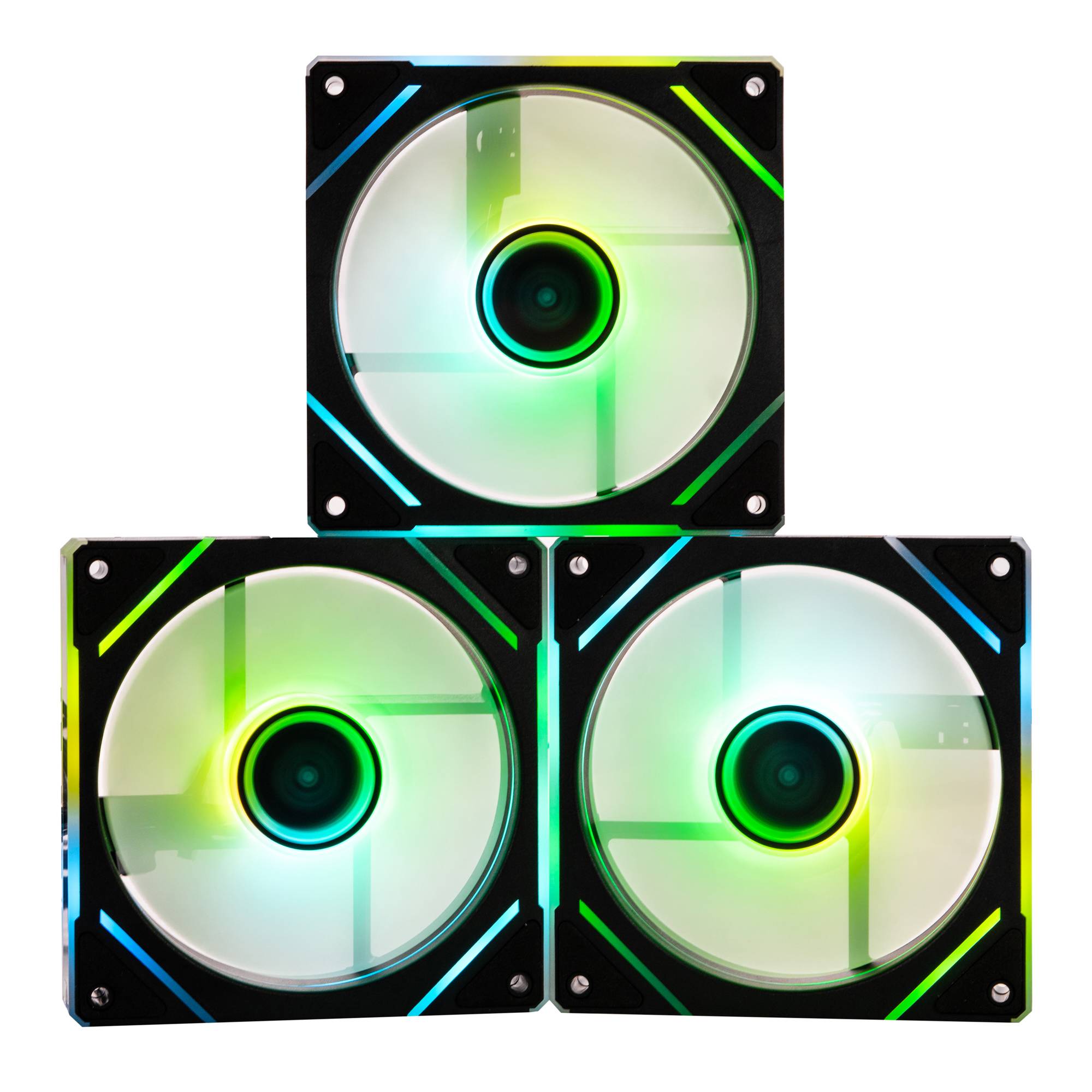 Kit de Ventiladores para Gabinete Naceb NA-0650N 120mm, ARGB, Negro