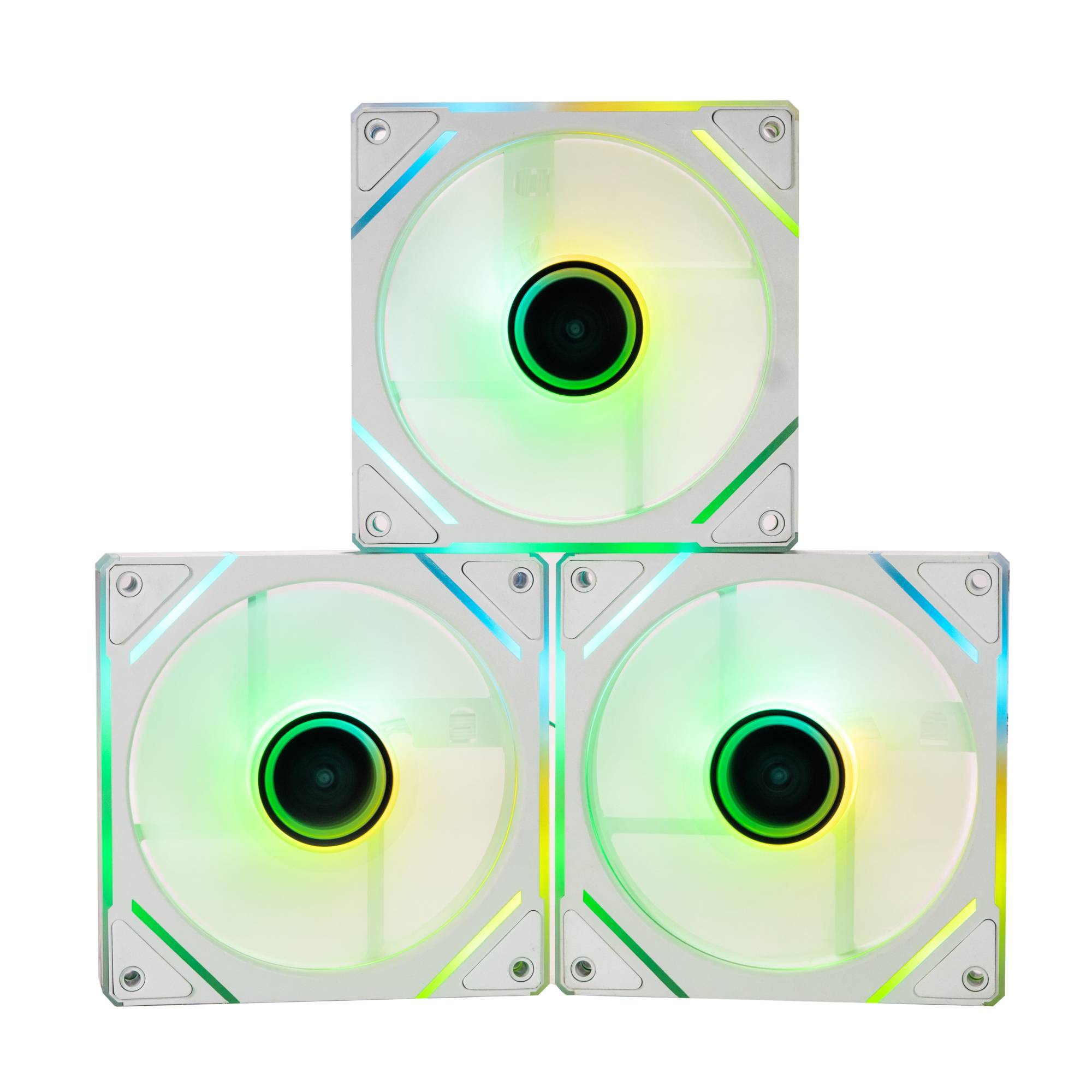 Kit de Ventiladores Naceb (Na-0650B)  120mm, ARGB, Blanco