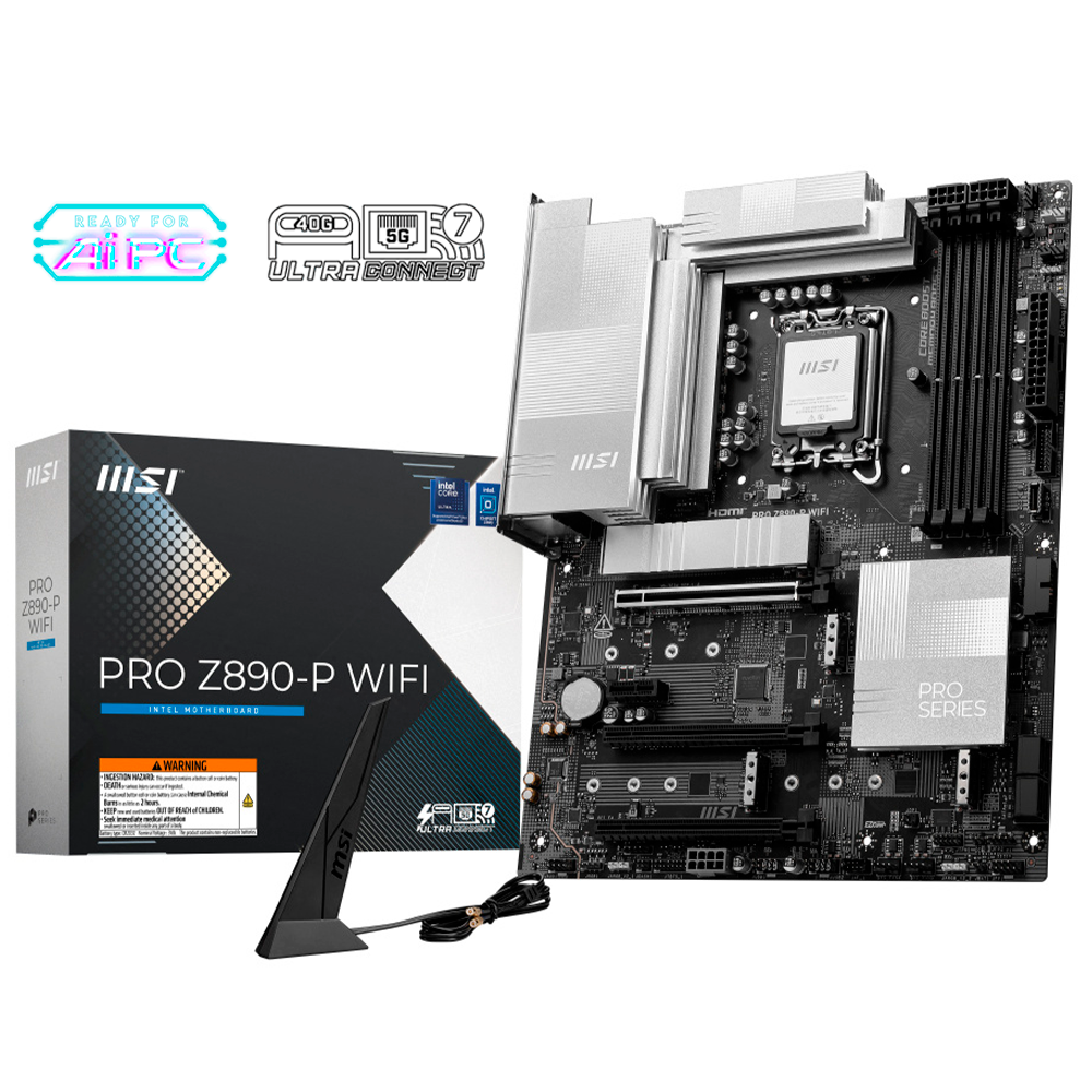 Tarjeta Madre MSI PRO Z890-P WIFI, LGA 1851, ATX, Compatible con DDR5